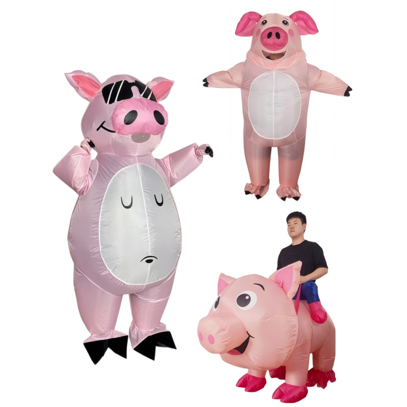 Costumes - Costume gonflable de cochon qui marche,