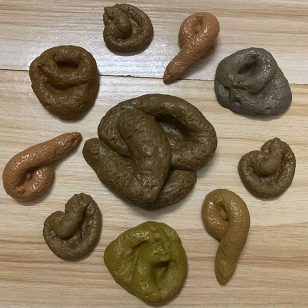 Fake Poop Gag Gift - Ensemble de 10 faux crottes pour