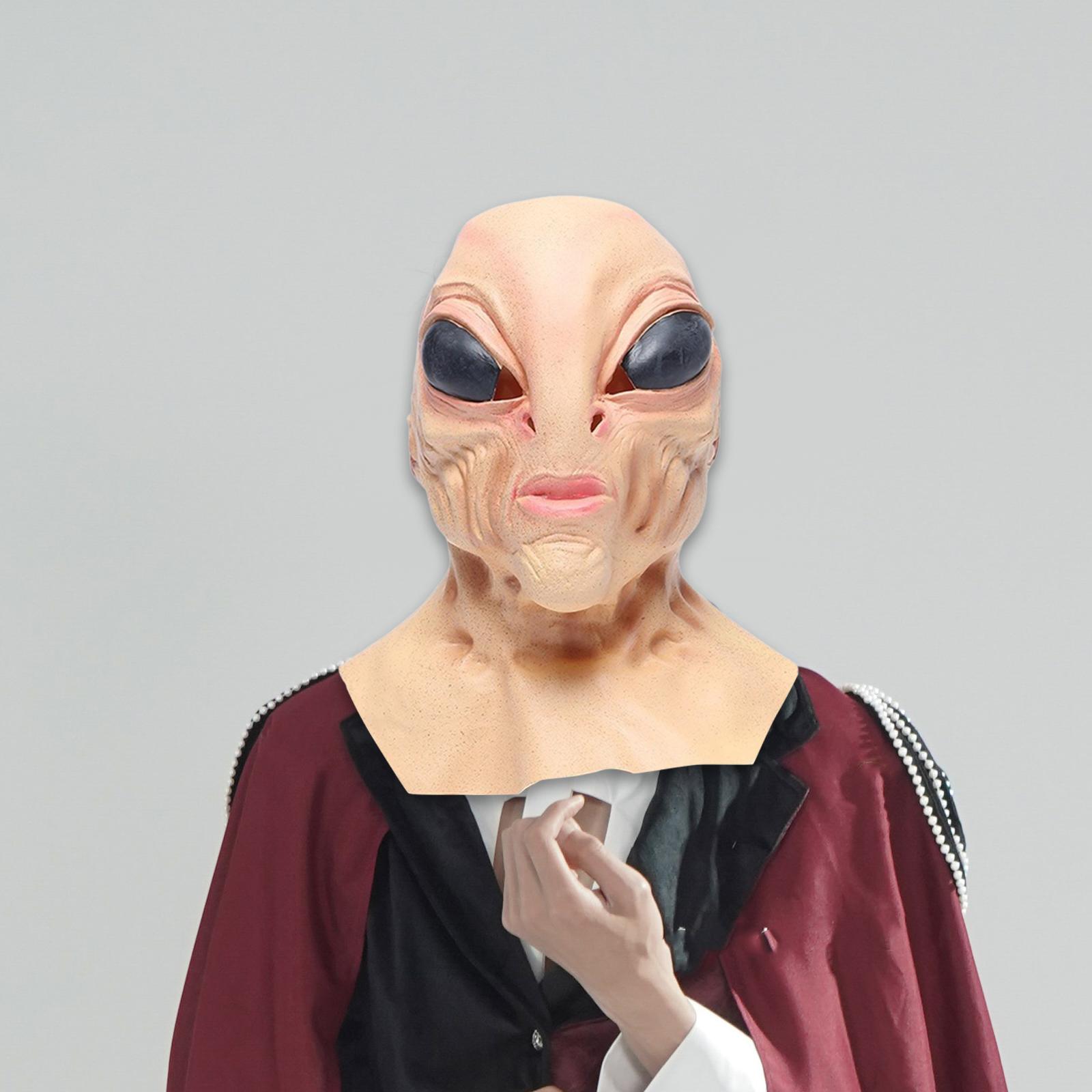 Latex Alien Mask Realistic - Masque d'Alien en Latex, couvre-tête intégral,