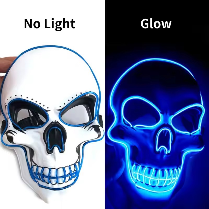 Led Purge Mask Halloween - Masque néon LED Light Up Party,