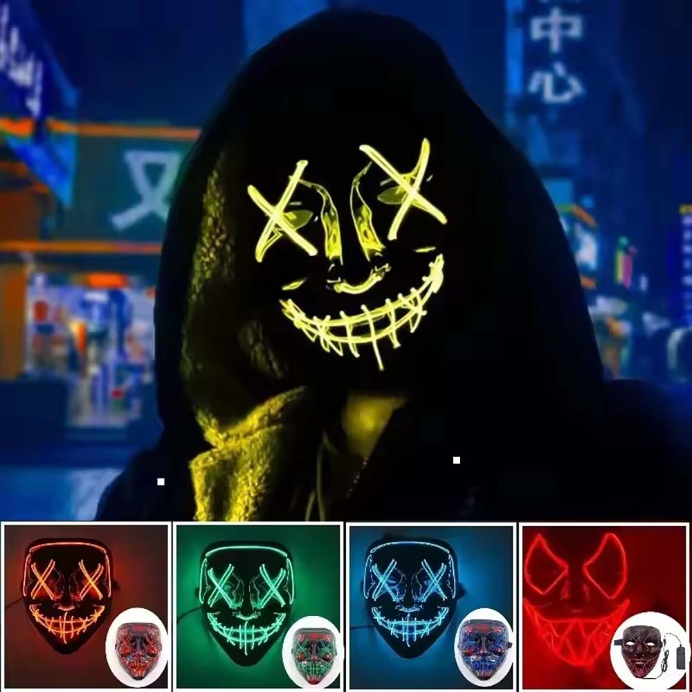 Masque lumineux à LED néon san - Led Purge Mask Halloween avis et prix