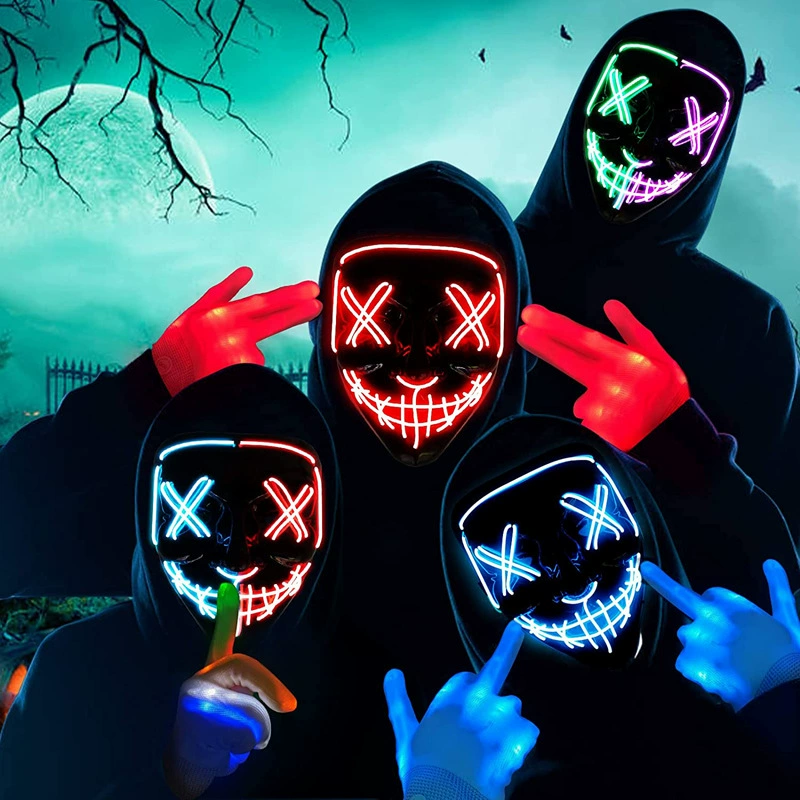 Masque lumineux à LED néon san - Led Purge Mask Halloween avis et prix