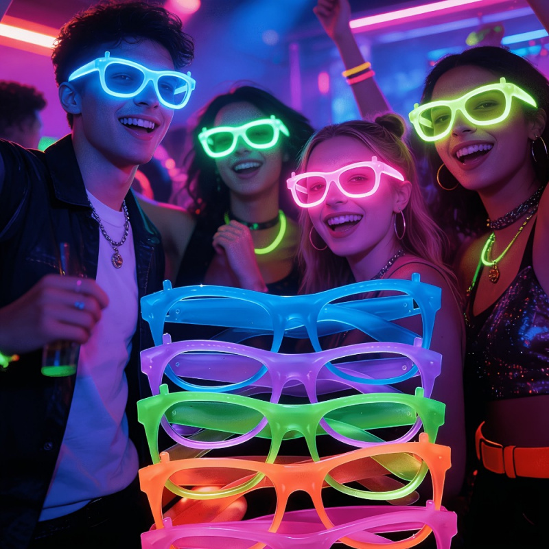 2/24 pièces de lunettes néon l - Glow In The Dark Party Glasses avis et prix