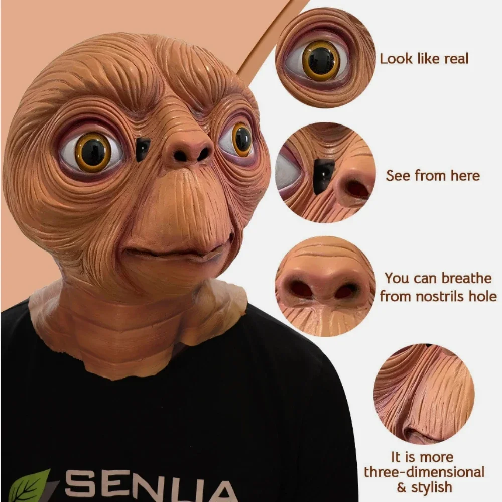 Masque en latex réaliste d'ext - Latex Alien Mask Realistic avis et prix