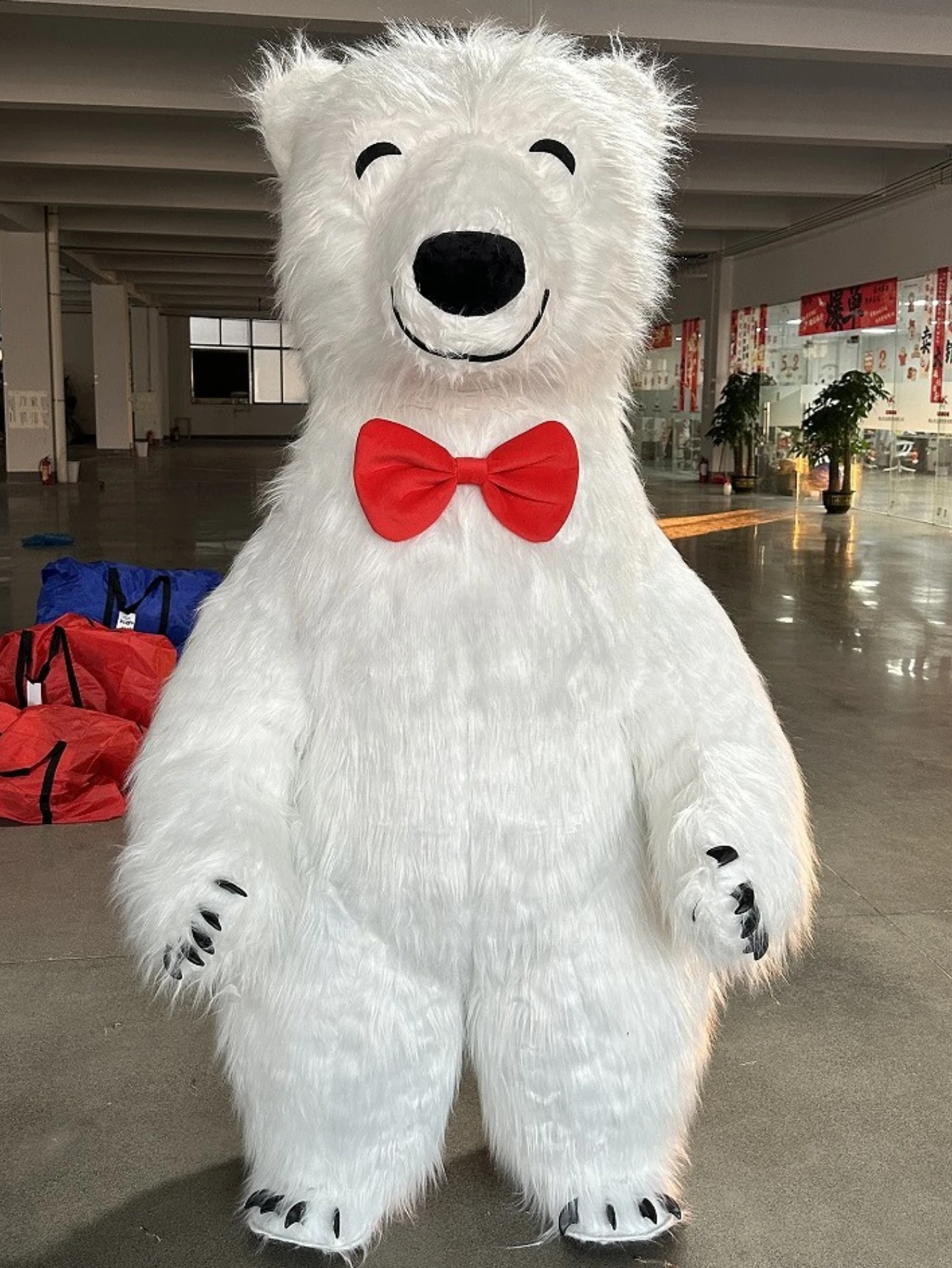 Costume de mascotte d'ours pol - Costumes avis et prix