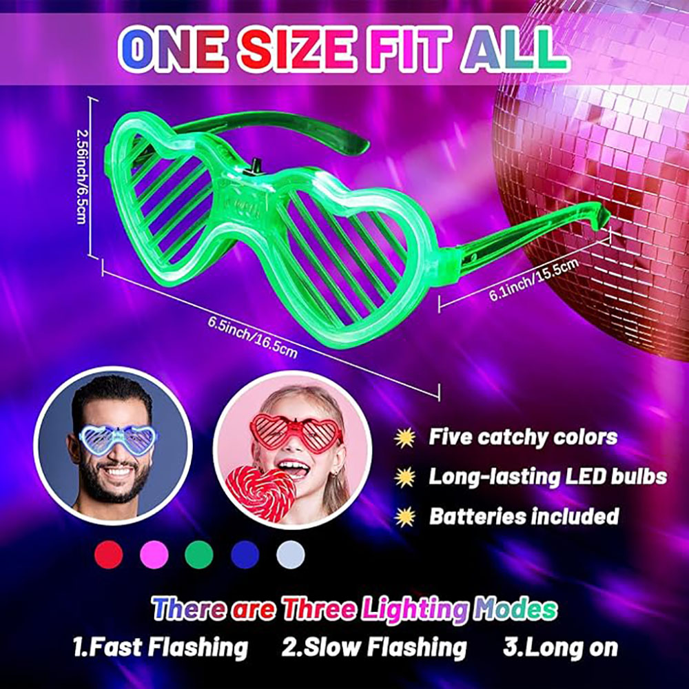 Lunettes de soleil Led néon po - Glow In The Dark Party Glasses avis et prix